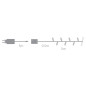 Showlight - 5 m - 40 LED - multicolore - câble transparent - double alimentation Showlight - 5 m - 40 LED - multicolore - câble transparent - double alimentation