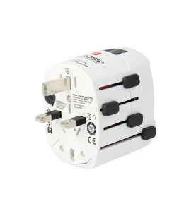Adaptateur pour voyages dans le monde entier avec fiches de terre 7 A 