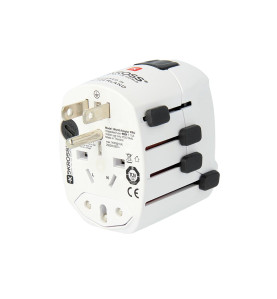 Adaptateur pour voyages dans le monde entier avec fiches de terre 7 A 