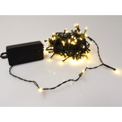 Smart Light LED - 10 m - 100 lampes blanc chaud - fil vert - modulateu