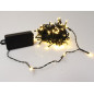 Smart Light LED - 10 m - 100 lampes blanc chaud - fil vert - modulateur - piles non fournies