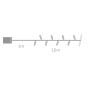 Smart Light LED - 10 m - 100 lampes blanc chaud - fil vert - modulateur - piles non fournies