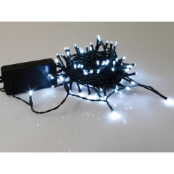 Smart Light LED - 10 m - 100 lampes blanches - fil vert - modulateur -
