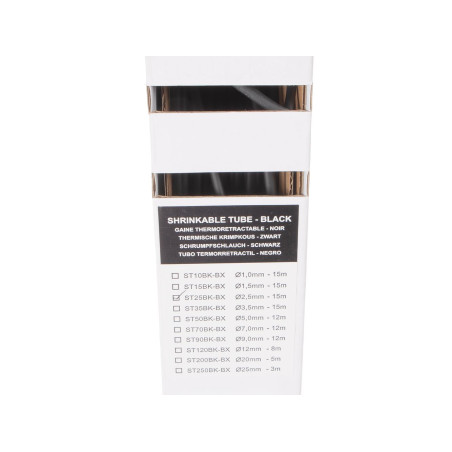 Gaine thermorétractable 2:1 - 2.5 mm - noir - 15 m
