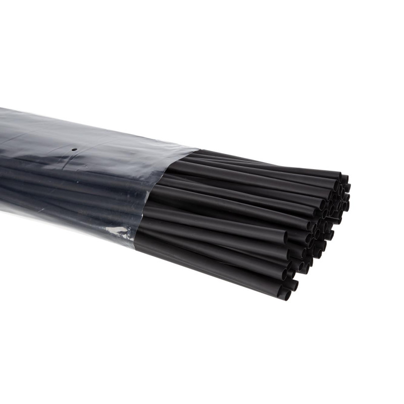 Gaine thermoretractable 6 mm - noir - 50 pcs