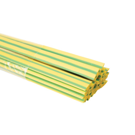Gaine thermoretractable - 9.5 mm - vert/jaune - 25 pcs. - Velleman