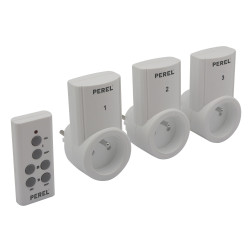 JEU DE PRISES AVEC TÉLÉCOMMANDE (3 PRISES + TÉLÉCOMMANDE) - PRL