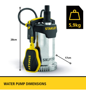 Stanley pompe immergée, eau claire, 750 W, acier inoxydable - PRL