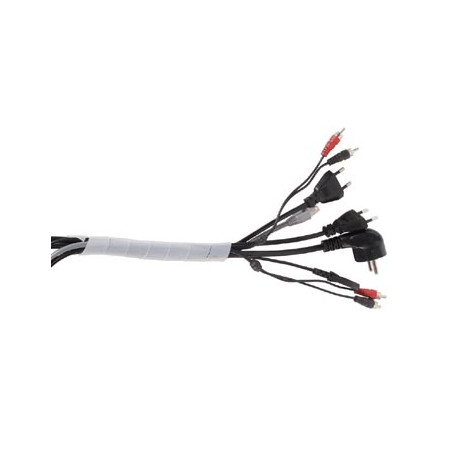 GAINE CACHE-FILS SPIRALEE 10m / Ø15mm (BLANC TRANSPARENT)