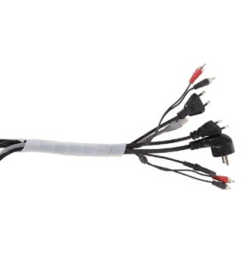 GAINE CACHE-FILS SPIRALEE 10m / Ø15mm (BLANC TRANSPARENT) - Velleman
