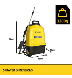 Stanley - Pulvérisateur à batterie - 16 L - 14.4 V - 2.0 Ah - PRL