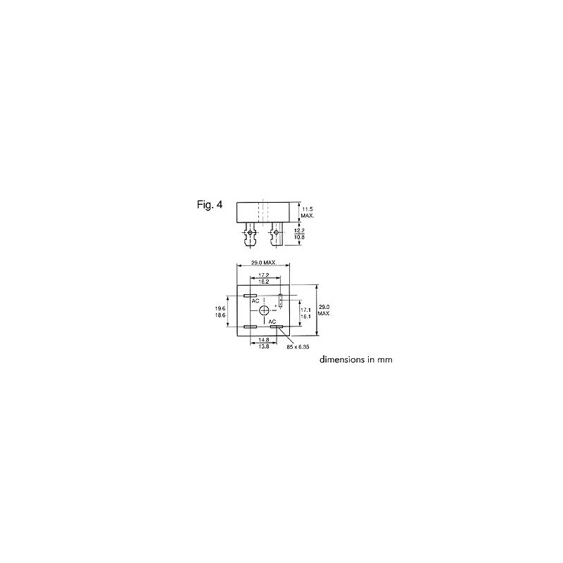 PONT DE REDRESSEMENT 800V-15A (KBPC1508)
