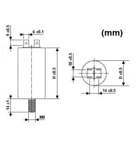 CONDENSATEUR DE MARCHE 10µF/450V - Velleman