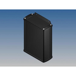 BOÎTIER EN ALUMINIUM - NOIR - 145 x 105.9 x 45.8 mm - avec bride - Vel