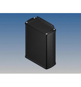 BOÎTIER EN ALUMINIUM - NOIR - 145 x 105.9 x 45.8 mm - avec bride - Vel