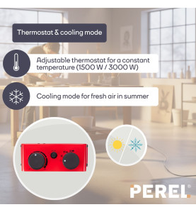 Radiateur soufflant - 3000 W - PRL
