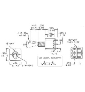 INVERSEUR VERTICAL DPDT ON-OFF-(ON) - TYPE POUR CI - Velleman