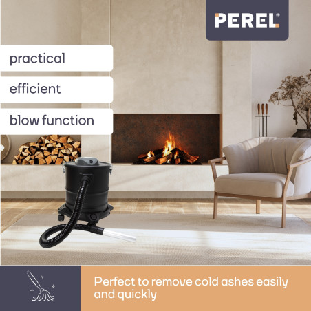 Aspirateur à cendres - 1200W- 20L - avec base roulante