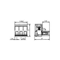 BORNIER FEMELLE EMBROCHABLE - 4 POLES