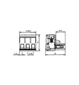 BORNIER FEMELLE EMBROCHABLE - 5 POLES - Velleman