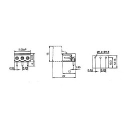 BORNIER MALE COUDE EMBROCHABLE - 3 POLES