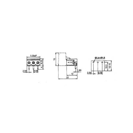 BORNIER MALE COUDE EMBROCHABLE - 5 POLES