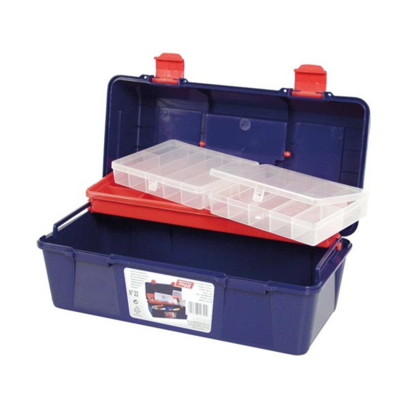 TAYG - Coffre à Outils - 356 x 184 x 163 mm - avec Plateau et Boîte de Rangement - 10,9 L