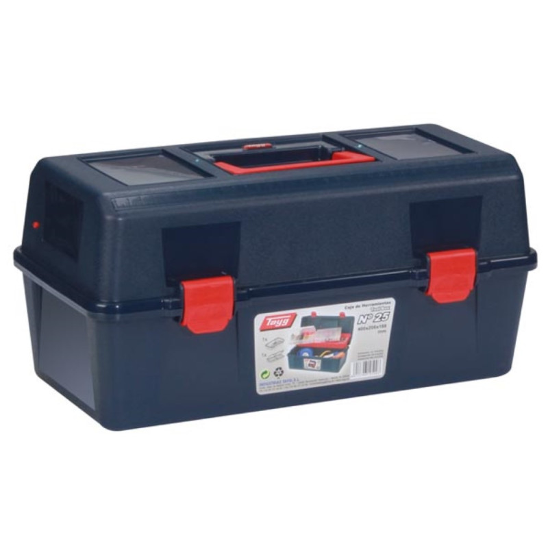 TAYG -  Coffre à Outils - 400 x 206 x 188 mm - avec Plateau et Boîte de Rangement - 15,4 L