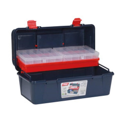 TAYG -  Coffre à Outils - 400 x 206 x 188 mm - avec Plateau et Boîte de Rangement - 15,4 L