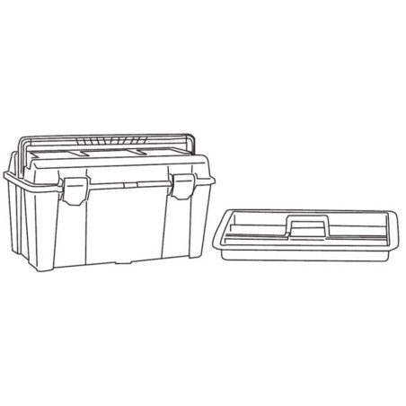 TAYG -  Coffre à Outils - 445 x 235 x 230 mm - avec Plateau Amovible - 24 L