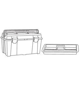 TAYG -  Coffre à Outils - 445 x 235 x 230 mm - avec Plateau Amovible -
