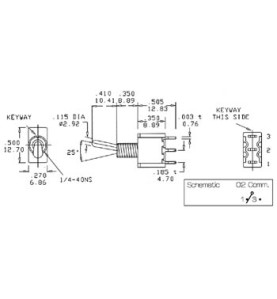 INVERSEUR VERTICAL SPDT ON-ON - Velleman