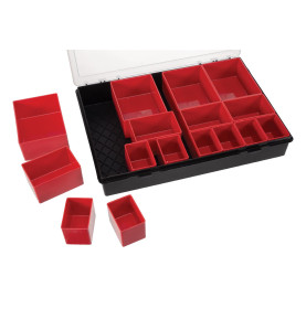 TAYG - Boîte de Rangement - 330 x 247 x 54 mm - 16 Compartiments Amovi
