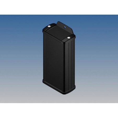 BOÎTIER EN ALUMINIUM - NOIR - 125 x 59.9 x 30.9 mm - avec bride - Vell