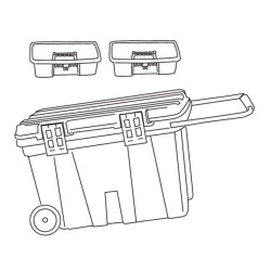 TAYG Caisse à outils sur roulettes avec plateau, 775x472x493 mm, 180 L
