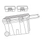TAYG Caisse à outils sur roulettes avec plateau, 775x472x493 mm, 180 L
