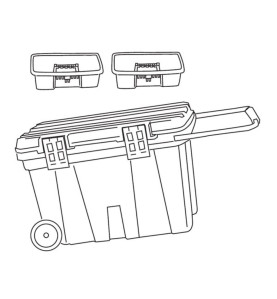TAYG Caisse à outils sur roulettes avec plateau, 775x472x493 mm, 180 L