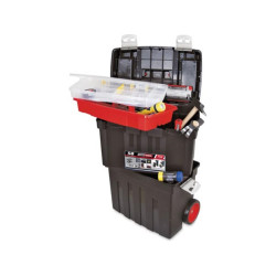 TAYG Caisse à outils sur roulettes avec plateau et boîte, 470x290x630 