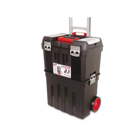 TAYG Caisse à outils sur roulettes avec plateau et boîte, 470x290x630 mm, 85,8 L