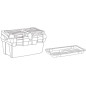 TAYG Boîte à outils avec plateau et 2 boîtes de rangement 600x305x295 mm, 53,9 L