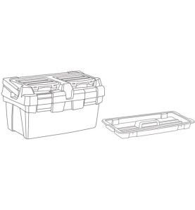 TAYG Boîte à outils avec plateau et 2 boîtes de rangement 600x305x295 