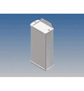 BOÎTIER EN ALUMINIUM - BLANC - 125 x 59.9 x 30.9 mm - avec bride - Vel