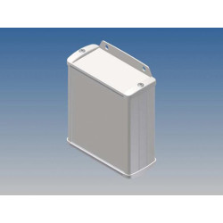 BOÎTIER EN ALUMINIUM - BLANC - 100 x 85.8 x 36.9 mm - avec bride - Vel