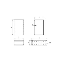 DOUBLE COFFRET RFI - 161 x 50 x 26mm