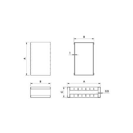 DOUBLE COFFRET RFI - 83 x 68 x 27mm