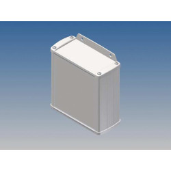 BOÎTIER EN ALUMINIUM - BLANC - 110 x 105.9 x 45.8 mm - avec bride - Ve