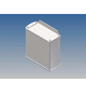 BOÎTIER EN ALUMINIUM - BLANC - 110 x 105.9 x 45.8 mm - avec bride - Ve