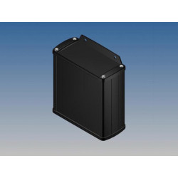 BOÎTIER EN ALUMINIUM - NOIR - 110 x 105.9 x 45.8 mm - avec bride - Vel
