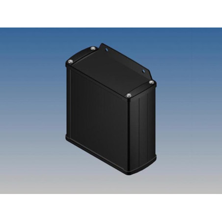 BOÎTIER EN ALUMINIUM - NOIR - 110 x 105.9 x 45.8 mm - avec bride - Vel