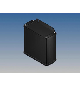 BOÎTIER EN ALUMINIUM - NOIR - 110 x 105.9 x 45.8 mm - avec bride - Vel